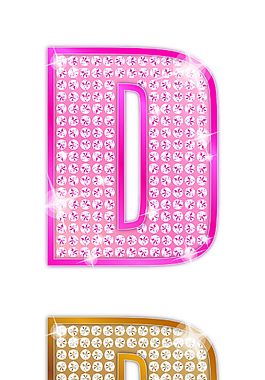 卡通鉆石字母文字