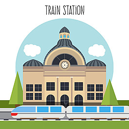 火車站平面設計圖形素材