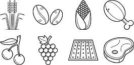 矢量稻田素材圖標(biāo)