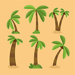 棕櫚樹的平面設(shè)計(jì)矢量素材