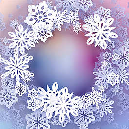 紙雪花圣誕背景矢量素材下載