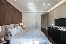 混搭簡約臥室大床設計圖