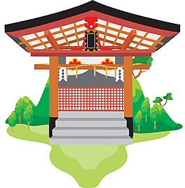 卡通建筑風景素材