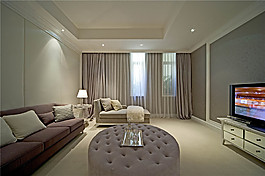 歐式簡約客廳裝修試圖
