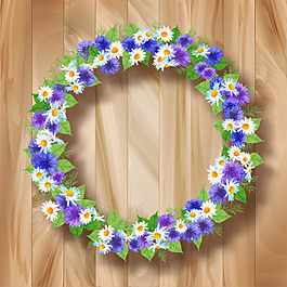 紫色花朵花環(huán)