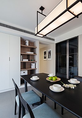 混搭簡約餐廳背景墻設計圖