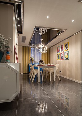 混搭創(chuàng)意餐廳吊頂大燈設(shè)計(jì)圖