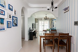 田園風(fēng)室內(nèi)餐廳背景墻設(shè)計(jì)圖