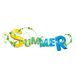 summer立體字體