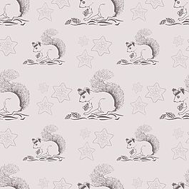 可愛手繪松鼠圣誕背景