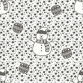 手繪雪人圣誕背景
