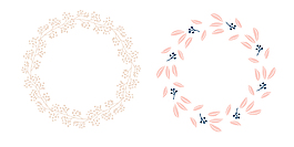 水彩手繪花卉花環(huán)