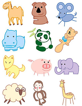  卡通小動物素材