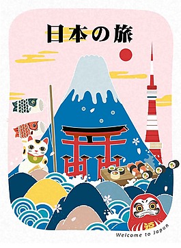 創(chuàng)意日本旅行背景