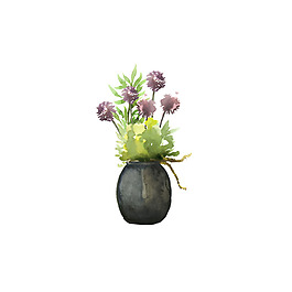 花紋綠葉素材元素