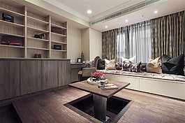現(xiàn)代家居書房裝修效果圖