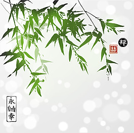 綠色的竹子
