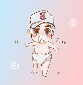 卡通小孩