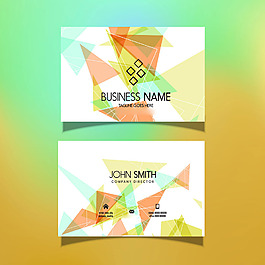 抽象幾何多邊形名片設(shè)計模板