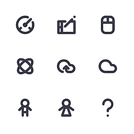 商務(wù)辦公簡(jiǎn)潔矢量icon