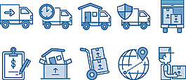 運輸貨運圖標ICONS