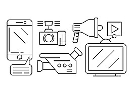 手繪媒體圖標ICONS