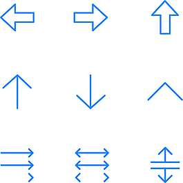 操作按鈕藍色線條矢量圖標ai源文件2