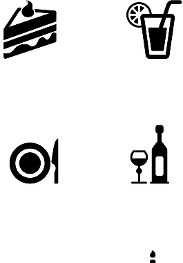 黑色食物简约图标矢量图源文件