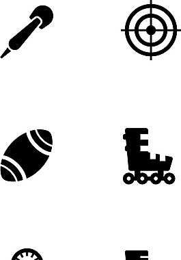 體育運動類圖標(biāo)黑色簡約圖標(biāo)矢量圖源文件