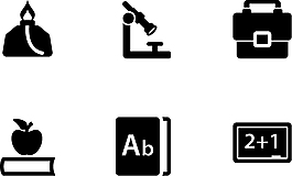 化學(xué)實(shí)驗(yàn)類圖標(biāo)黑色簡約圖標(biāo)矢量圖源文件