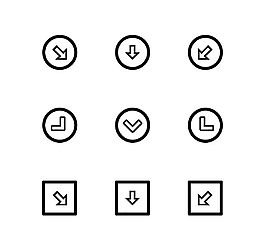 箭頭簡(jiǎn)潔矢量icon