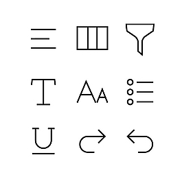 文本符號簡潔矢量icon