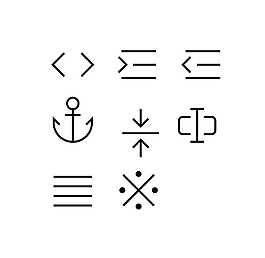 文本符號圖標icon EPS