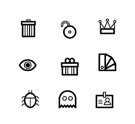 商務(wù)辦公簡(jiǎn)潔矢量icon