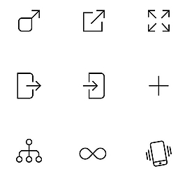 icons 簡約線條標簽