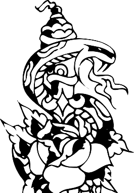 矢量中國(guó)龍花紋圖案
