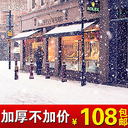 雪花街道主圖模板免費下載