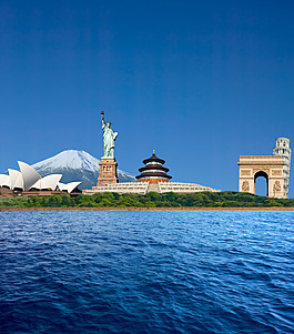 海洋背景广告宣传单海报背景