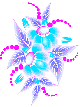 彩色葉子花紋圖案