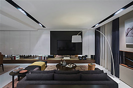 北歐簡約室內背景墻設計圖