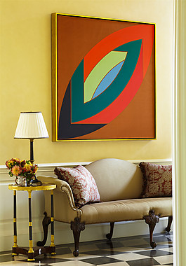 法式時尚客廳沙發(fā)背景墻設(shè)計(jì)圖