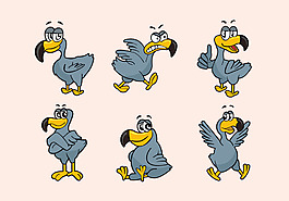 可愛卡通渡渡鳥