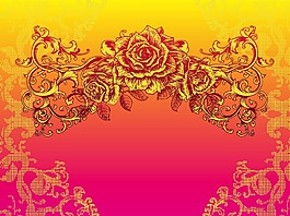 歐式玫瑰花花紋