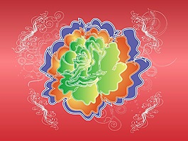 時(shí)尚玫瑰花花紋素材