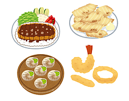 可愛日式美食插畫