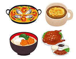 可愛手繪食物