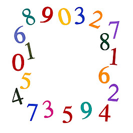 阿拉伯數(shù)字相框圖片