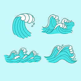 白色細(xì)節(jié)裝飾波浪圖案
