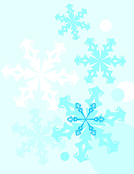 矢量雪花藍(lán)色背景