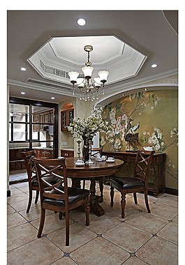 美式豪華餐廳設(shè)計圖